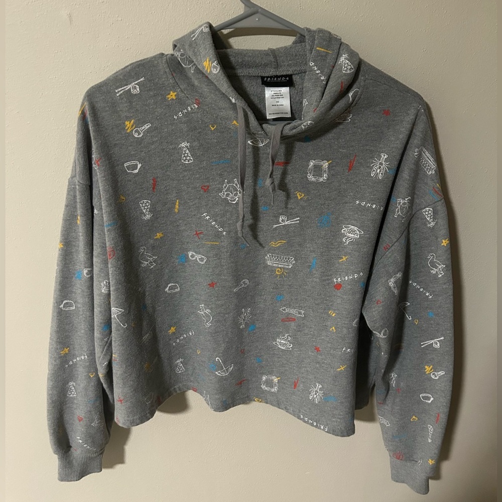 Friends Cropped Hoodie Sweatshirt Women’s Small Lightweight and collectible.